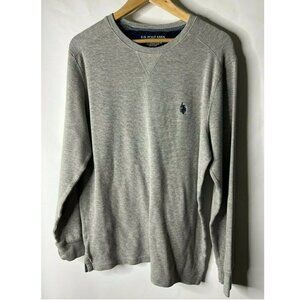 Us. Polo Assn. Mens Sweater Extra Large Crew Neck Long Sleeve Pullover Knit Gray